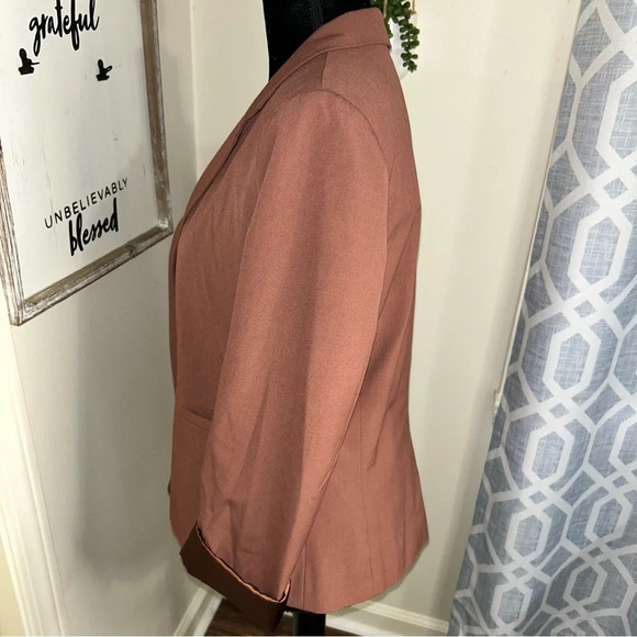 Brown single button blazer - Picture 3 of 5